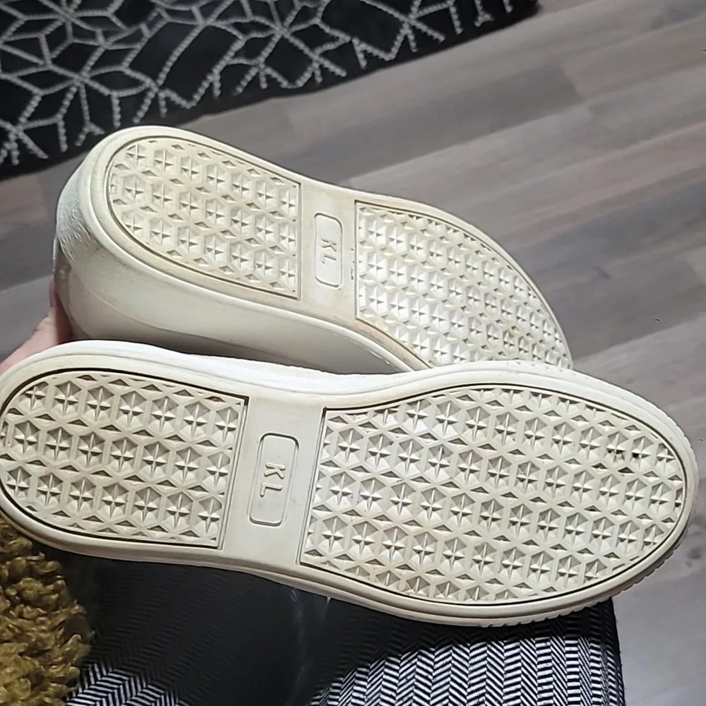 Karl Lagerfeld Off-White Suede Sneakers Size 11 Men's